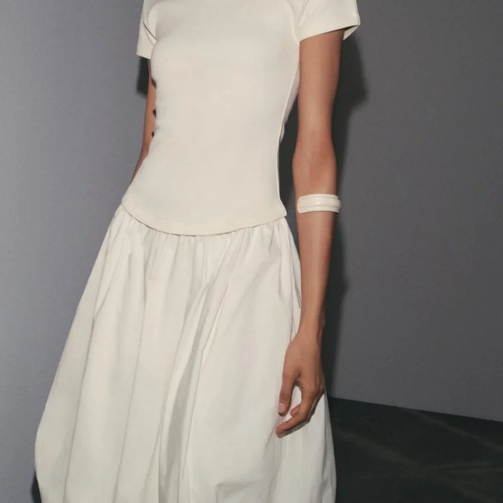 ZARA BALLOON COMBINATION DRESS - Picture 3 of 7